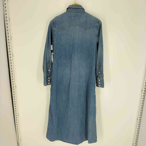 リー Lee コラボ ストーンボタン フラップポケット ウエスタン デニム シャツ ワンピース レディース import:M