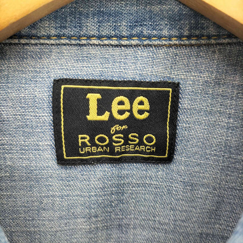 リー Lee コラボ ストーンボタン フラップポケット ウエスタン デニム シャツ ワンピース レディース import:M