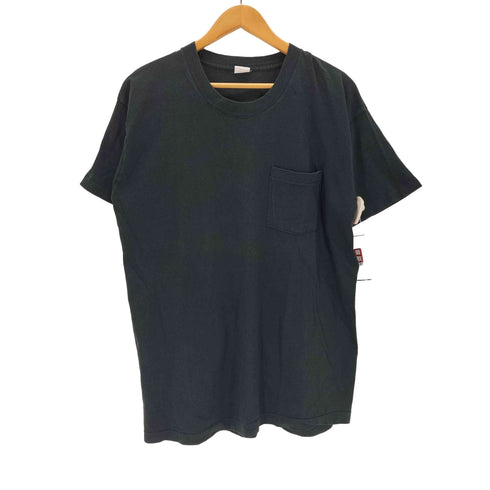 シングルステッチ ポケットクルーネックTシャツ 無地 メンズ
