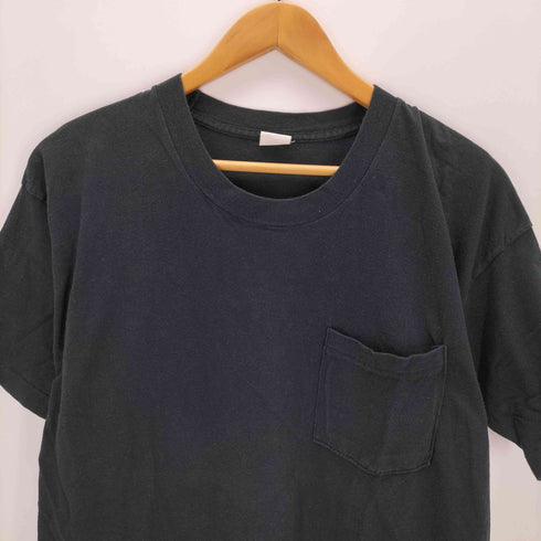 シングルステッチ ポケットクルーネックTシャツ 無地 メンズ
