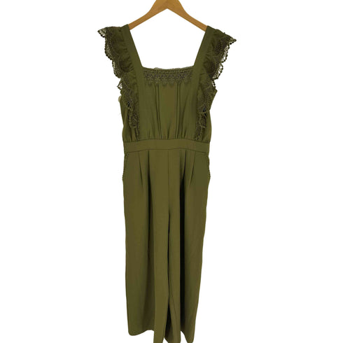 アクシーズファム axes femme レース デザイン 2タック ノースリーブ サロペット レディース M