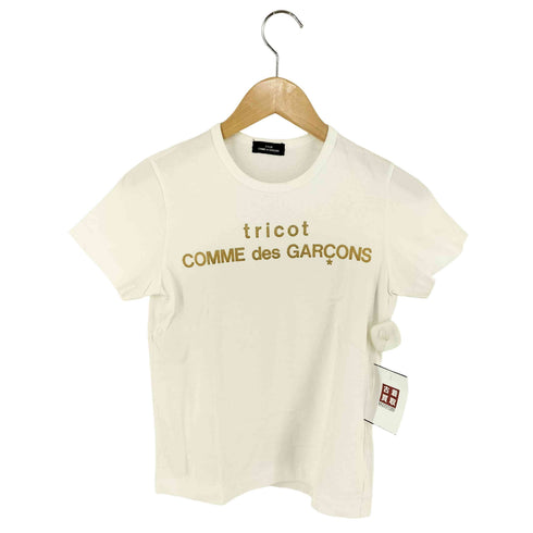 トリココムデギャルソン tricot COMME des GARCONS ラメロゴプリント クルーネックTシャツ レディース