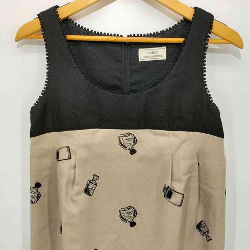 グレースコンチネンタル GRACE CONTINENTAL 総柄刺繍ノースリーブワンピース レディース 36