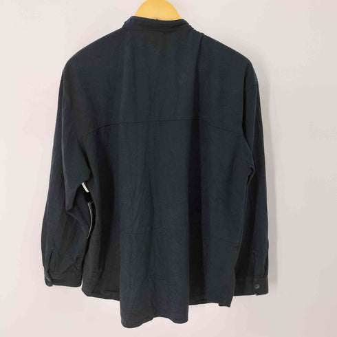 GINA LAURA フロントポケットジップノーカラーシャツ メンズ import:XL