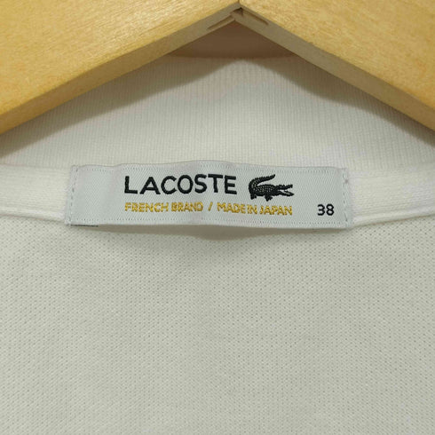 ラコステ LACOSTE 日本製 ワンポイント刺繍鹿の子ポロシャツ レディース 38