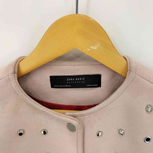 ザラ ZARA スタッズ フェイクスエードジャケット レディース import:XS