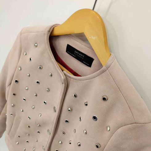 ザラ ZARA スタッズ フェイクスエードジャケット レディース import:XS