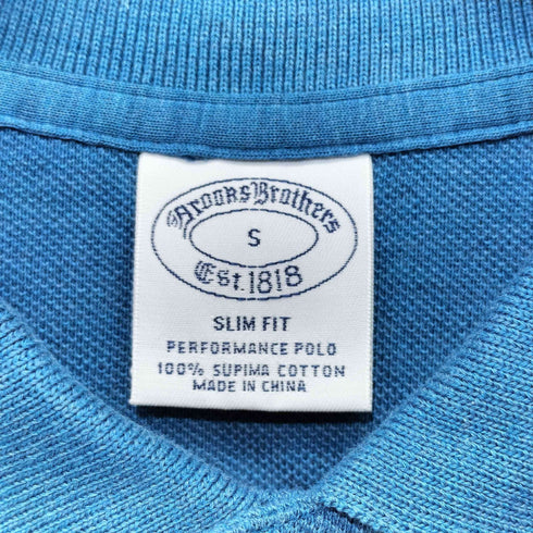 ブルックスブラザーズ BROOKS BROTHERS SLIM FIT ワンポイント刺繍鹿の子ポロシャツ メンズ S