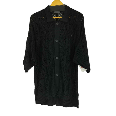 クレイル CLEL Openwork Loose Mesh Crew Neck Cardigan メンズ JPN:L