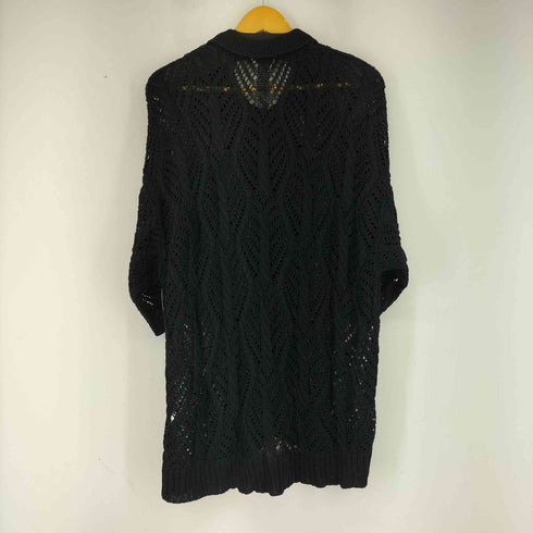 クレイル CLEL Openwork Loose Mesh Crew Neck Cardigan メンズ JPN:L