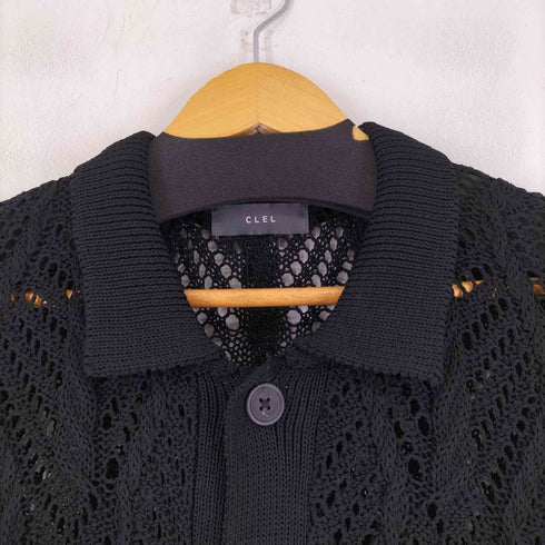 クレイル CLEL Openwork Loose Mesh Crew Neck Cardigan メンズ JPN:L