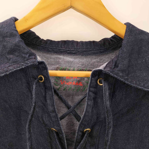 ロンハーマンヴィンテージ R.H.VINTAGE レースアップデニムシャツ レディース import:S