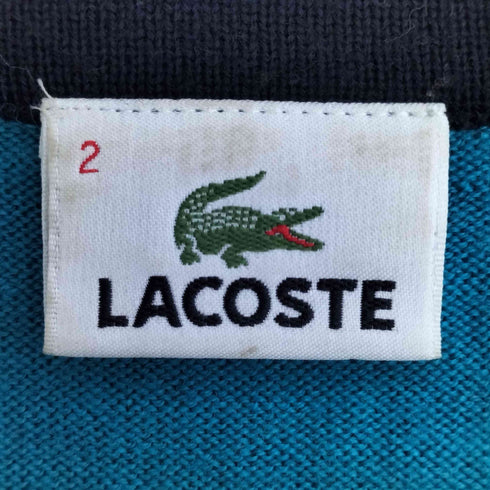 ラコステ LACOSTE ロゴパッチ ウール 配色 ニット カーディガン メンズ 2