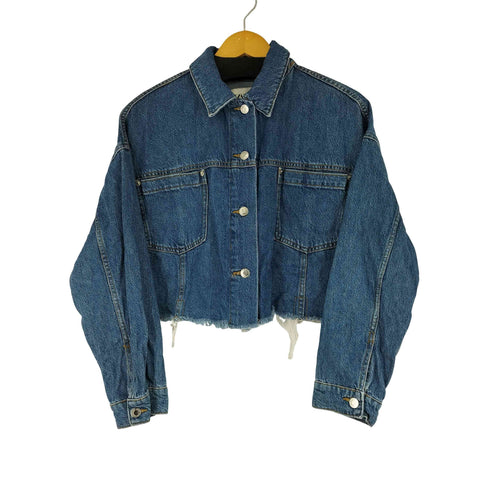 ザラ ZARA ショート丈デニムジャケット レディース import:M