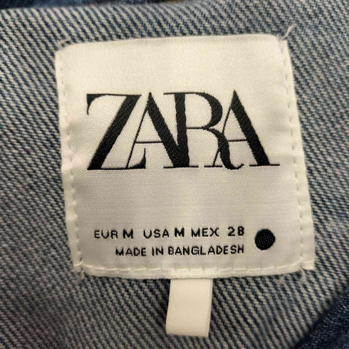 ザラ ZARA ショート丈デニムジャケット レディース import:M