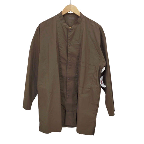 ムジラボ MUJI labo スタンドカラー フルスナップ シャツ メンズ S-M