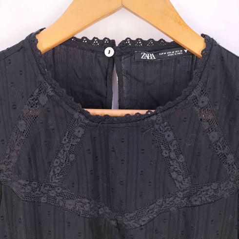 ザラ ZARA レース デザイン ワンピース レディース import:M