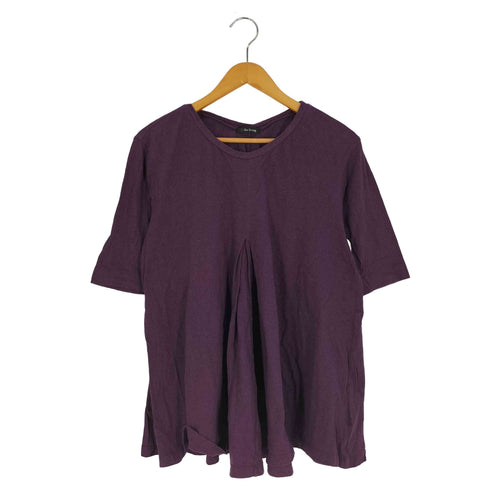 ワイズフォーリビング Ys for living フリル ギャザー クルーネックTシャツ レディース