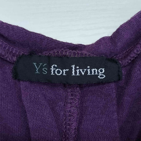 ワイズフォーリビング Ys for living フリル ギャザー クルーネックTシャツ レディース