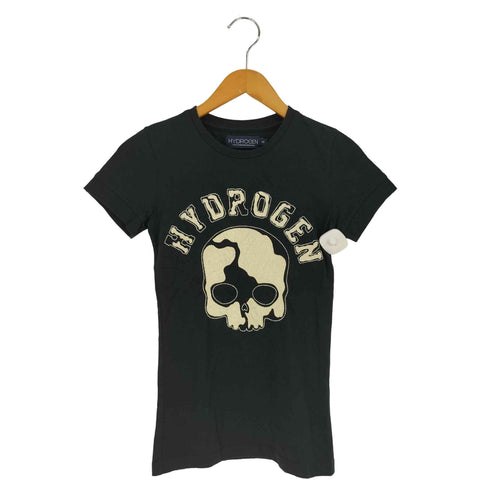 ハイドロゲン HYDROGEN スカル刺繍 Tシャツ レディース import:XS