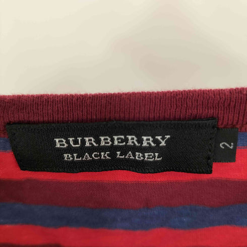 バーバリーブラックレーベル BURBERRY BLACK LABEL ボーダークルーネックTシャツ レディース JPN:2