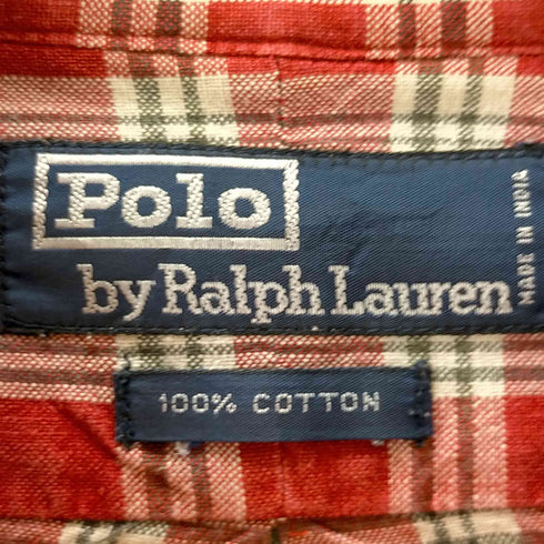ポロバイラルフローレン Polo by RALPH LAUREN マドラスチェック 両フラップシャツ メンズ JPN:XL