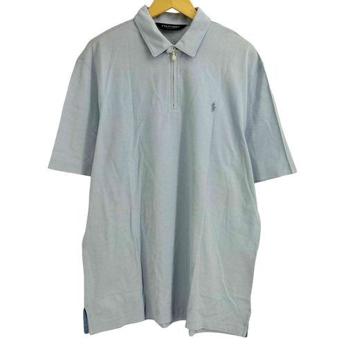 ポロラルフローレン POLO RALPH LAUREN GOLF 00S ポニー刺繍 ピマコットン100 ハーフジップ 半袖 ポロシャツ メンズ LL
