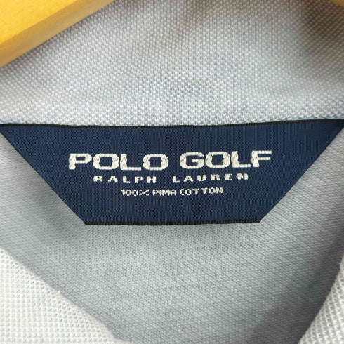 ポロラルフローレン POLO RALPH LAUREN GOLF 00S ポニー刺繍 ピマコットン100 ハーフジップ 半袖 ポロシャツ メンズ LL
