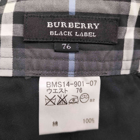 バーバリーブラックレーベル BURBERRY BLACK LABEL ローライズチェックパンツ メンズ 76