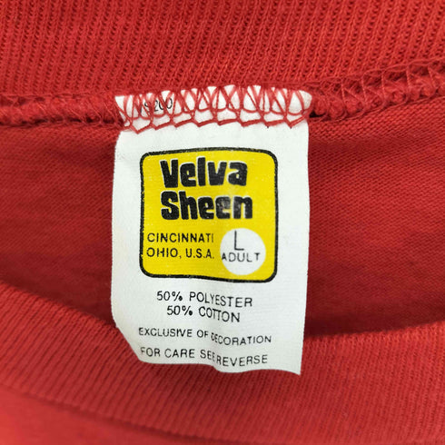 ベルバシーン Velva Sheen 70-80S USA製 CALIFORNIA キャラクター プリント S/S クルーネック Tシャツ メンズ import:L