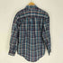 エディーバウアー Eddie Bauer 90S 白タグ マドラスチェック フラップポケット B.D L/S シャツ メンズ import:XS