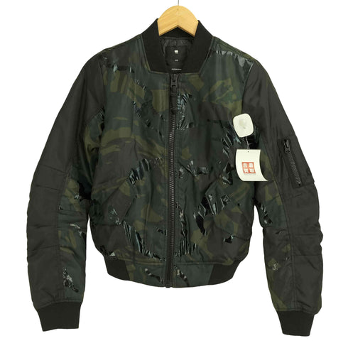 ジースターロー G-STAR RAW Y2K 裏地キルティング 迷彩 カモ柄 MA-1 フライトジャケット レディース XXS