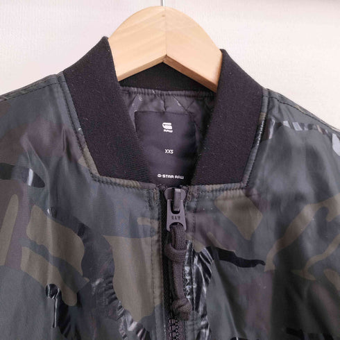 ジースターロー G-STAR RAW Y2K 裏地キルティング 迷彩 カモ柄 MA-1 フライトジャケット レディース XXS
