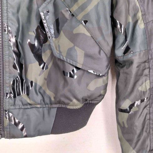 ジースターロー G-STAR RAW Y2K 裏地キルティング 迷彩 カモ柄 MA-1 フライトジャケット レディース XXS