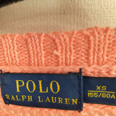 ポロラルフローレン POLO RALPH LAUREN リネン100 鍵編み クロシェニット レディース import:XS