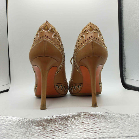 サントーニ santoni イタリア製 レースアップ ヒール サンダル レディース 37-1/2