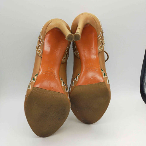 サントーニ santoni イタリア製 レースアップ ヒール サンダル レディース 37-1/2