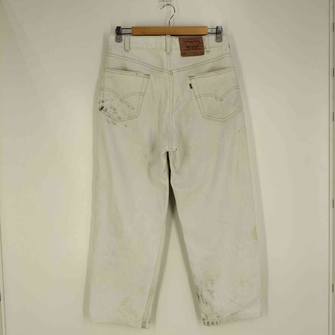 リーバイス Levis 90s USA製 RELAXED FIT 0550-4123 ボタン裏585 ジップフライ ホワイトデニムパンツ メンズ W36/L30