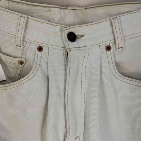 リーバイス Levis 90s USA製 RELAXED FIT 0550-4123 ボタン裏585 ジップフライ ホワイトデニムパンツ メンズ W36/L30