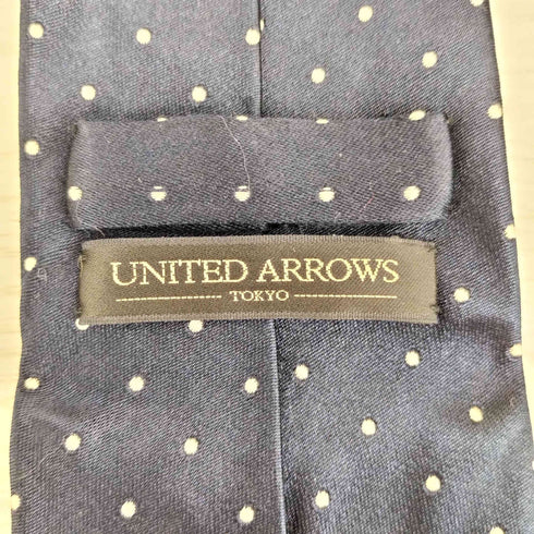 ユナイテッドアローズ UNITED ARROWS ドット柄 シルク100 ネクタイ メンズ