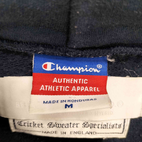 ホワイト WHITE Championボディ MENLO 刺繍 リメイク ケーブルニット ドッキング プルオーバー パーカー メンズ import:M