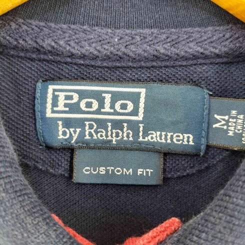 ポロバイラルフローレン Polo by RALPH LAUREN ビッグポニー刺繍 鹿の子ポロシャツ メンズ import:M