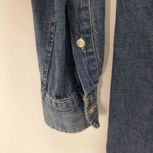 ラルフローレン RALPH LAUREN ポニー刺繍 BD デニムシャツ ワンピース レディース import:XS