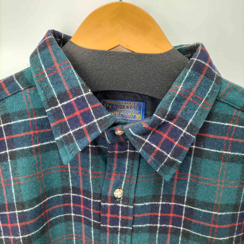 ペンドルトン PENDLETON 70s MADE IN USA ウールL/S チェックシャツ メンズ import:XL