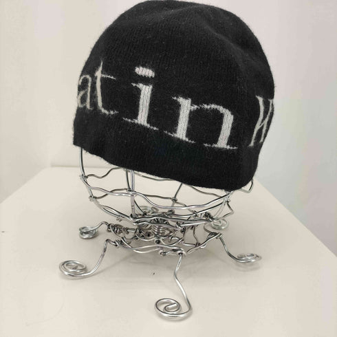 MATIN KIM LOGO JACQUARD ショート ビーニー メンズ