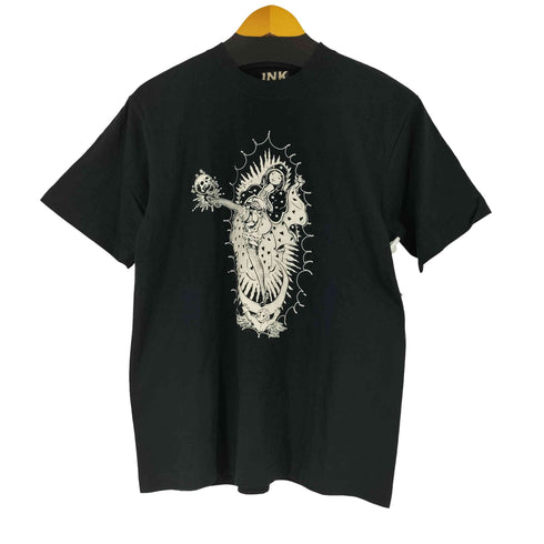 インク ink ガールプリントクルーネックTシャツ メンズ JPN:M