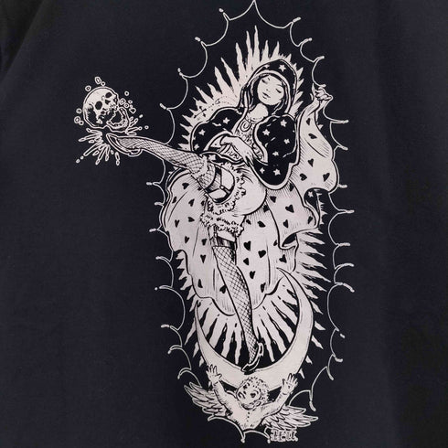 インク ink ガールプリントクルーネックTシャツ メンズ JPN:M