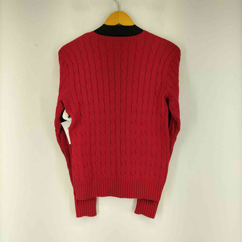 ポロラルフローレン POLO RALPH LAUREN ポニ刺繍 Vネックケーブルニット レディース M