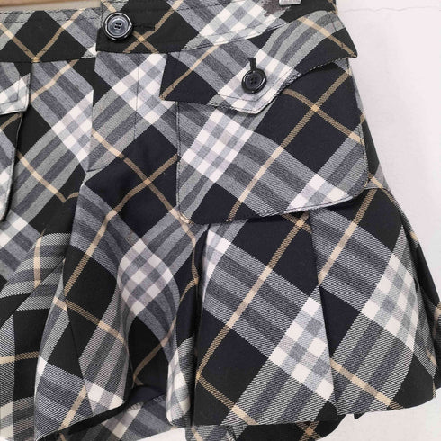 バーバリーブルーレーベル BURBERRY BLUE LABEL ロゴ刺繍チェック柄ショートパンツ レディース JPN:36