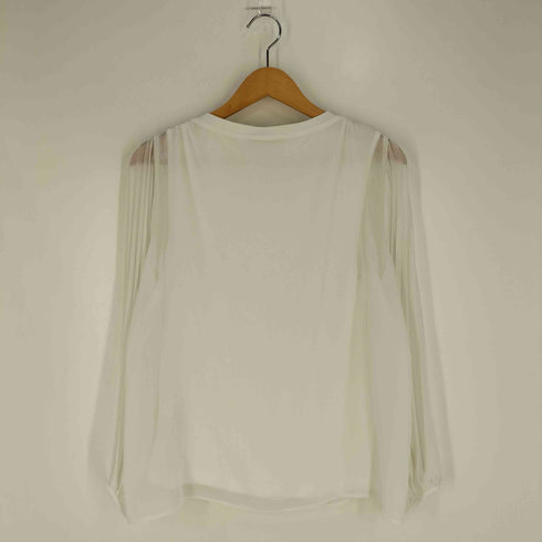 ザラ ZARA シアー プリーツ ブラウス レディース import:XS